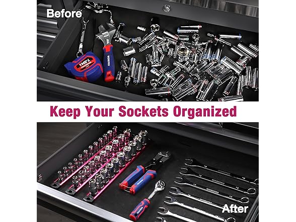 WORKPRO Magnetic Socket Organizer (Your Choice)