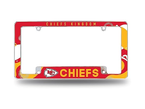 Kansas City Chiefs Chrome License Frame
