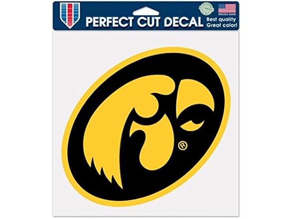 UNIVERSITY OF IOWA NCAA Hawkeyes 8x8 Perfect Decal