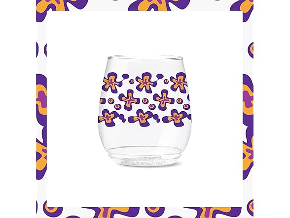 TOSSWARE 14oz Retro Plastic Glass 6Pk