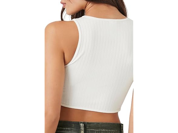 Forever 21 (L) Seamless Ribbed Crop Top