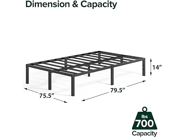 ZINUS Yelena 14 Inch Metal Platform Bed