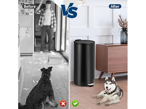 Towallmark 8 Gallon/30L Round Trash Can with Lid