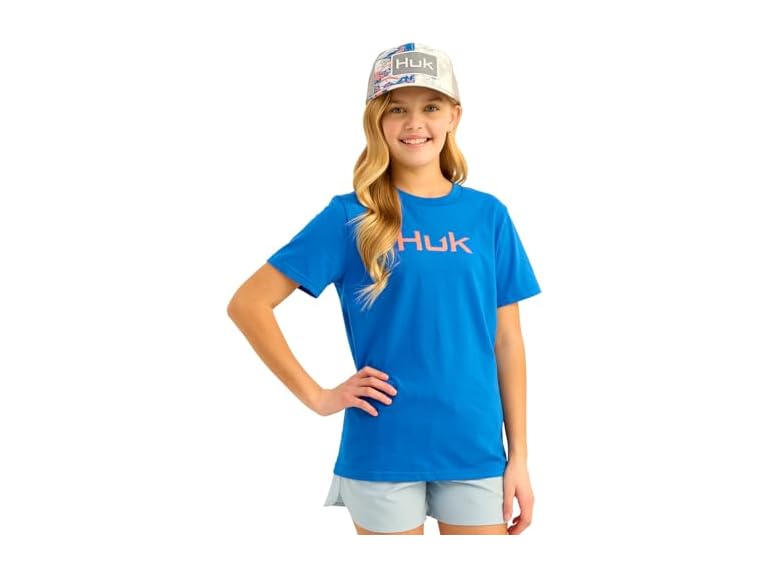 HUK Unisex Kid's Performance Fishing Logo Tee