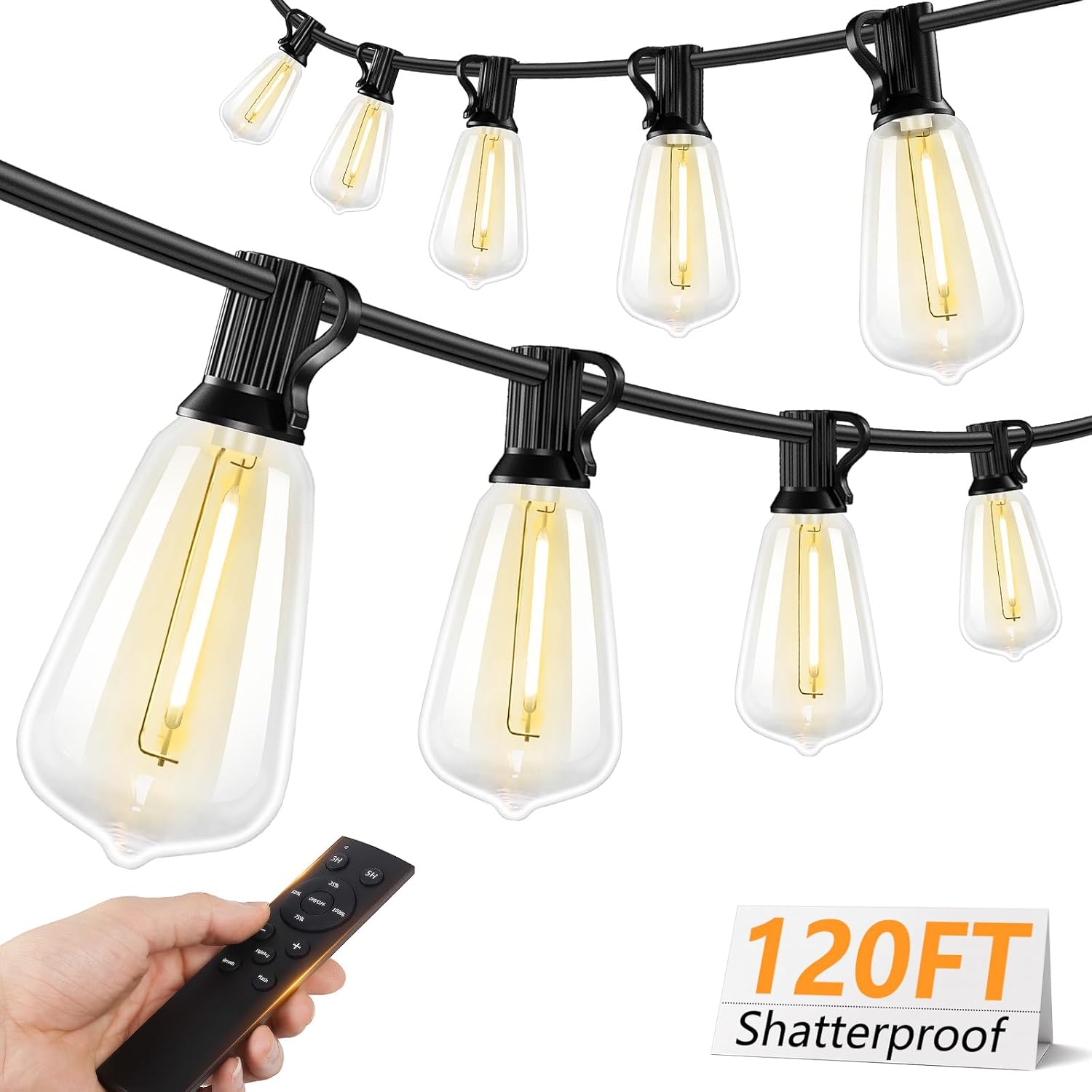 Brightever Outdoor String Lights w/Remote - Gallery 8