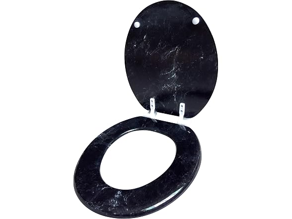 American Dream 17" Marbleized Wood Toilet Seat ? B
