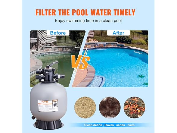 Sand Filter, 22-inch, Up to 55 GPM Flow Rate