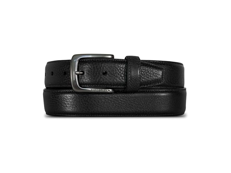 Eddie Bauer Men's Leather Belt | Casual | Everyday | Jeans | Trousers | Chinos | Metal Buckle