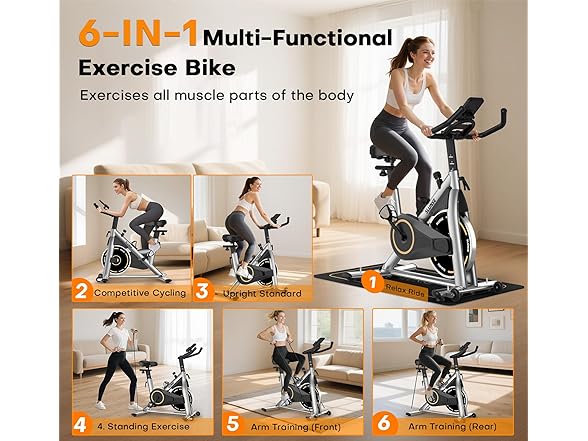 SLUNSE Magnetic Stationary Exercise Bike