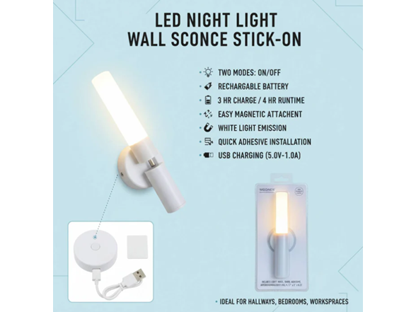 LED Night Light Wall Sconce Stick On
