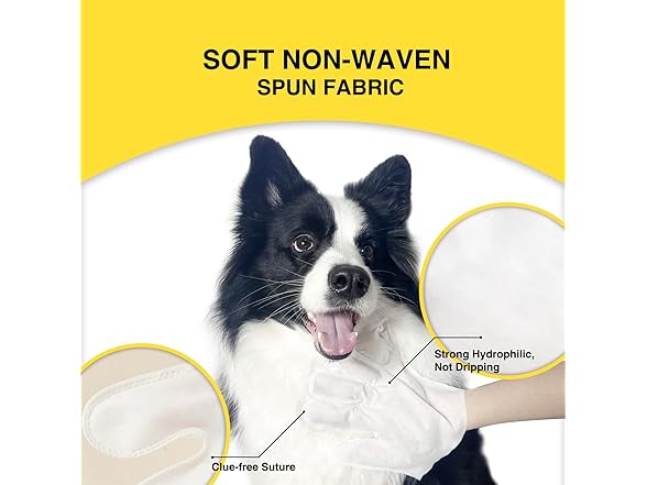 Dog Wipes Cleaning Gloves