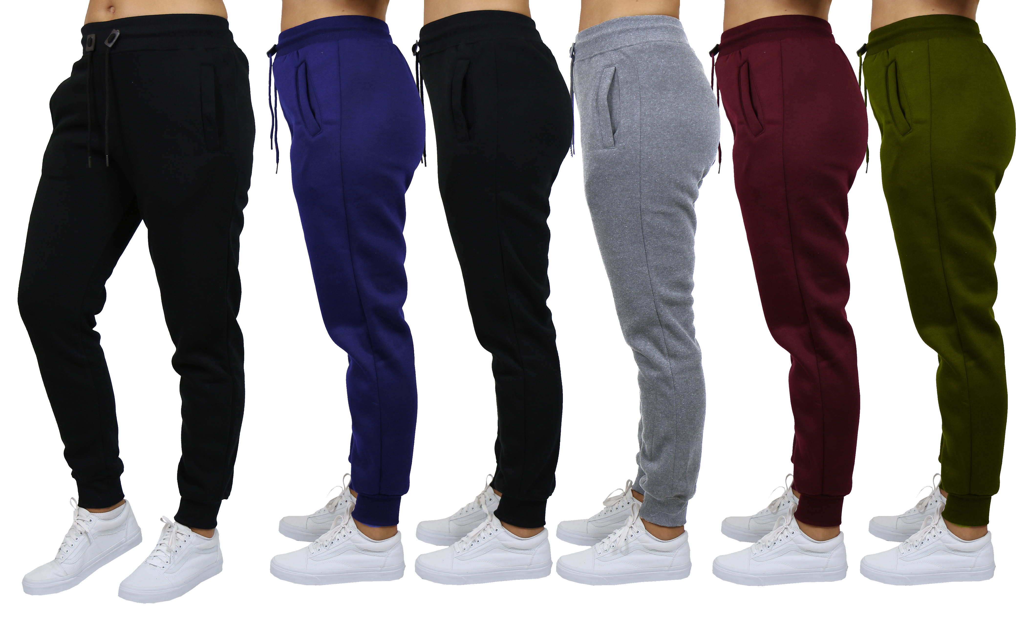 Women's 3PK Loose Fit Fleece Joggers - Gallery 8