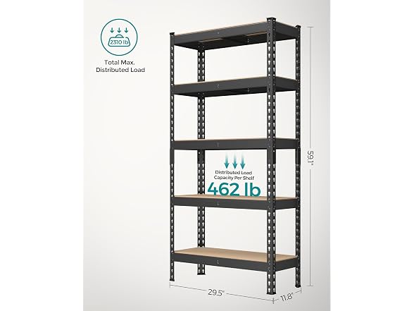 SONGMICS UGLR300B01 SONGMICS 5-Tier Storage Shelve