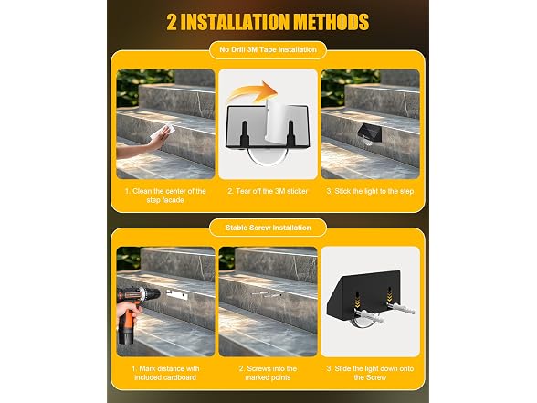 Brightown 4 Pack Solar Step Lights