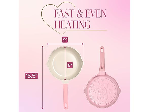 Paris Hilton Ceramic Cast Aluminum Fry Pan Pink