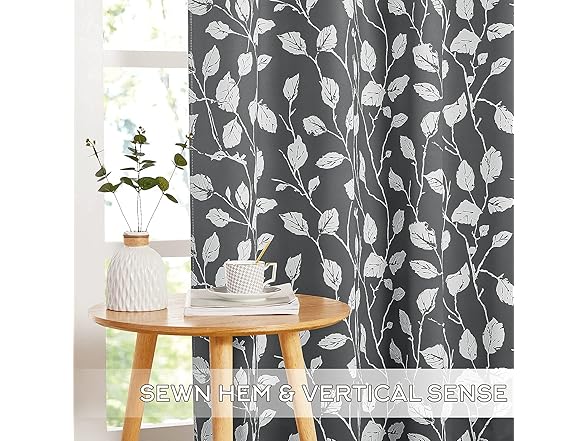 KGORGE 84" Grey & White Blackout Curtains