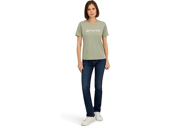 Spyder Womens Floral Wordmark Logo Graphic T-Shirt