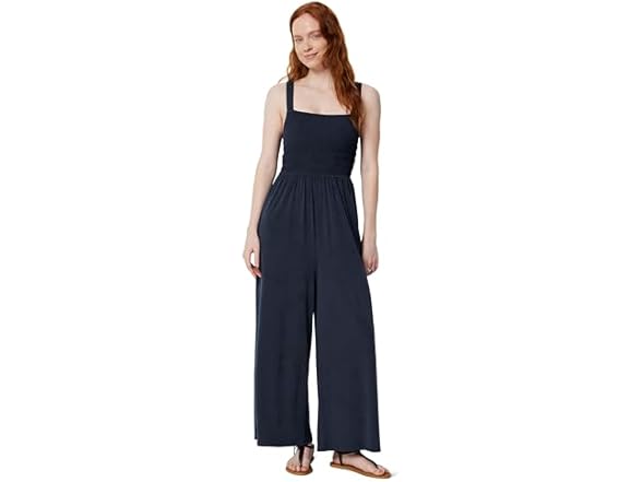 Amazon Essentials Women Square Neck Wide Leg Jumpsuit - Gallery 2
