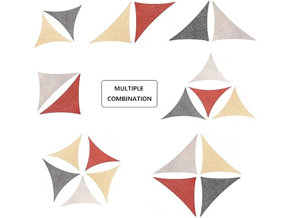 AsterOutdoor Sun Shade Sail Triangle 12' x 12' x 17'