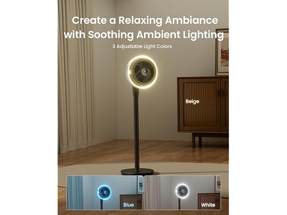 AIRMATE Standing Fan with Light