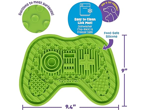 Brightkins Gamer Lick Mat - Mental Stimulation