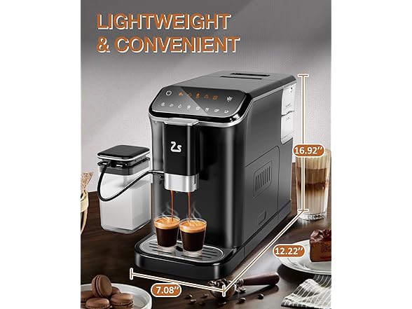 Zstar Fully Automatic Espresso Machine with Automatic Milk Frother