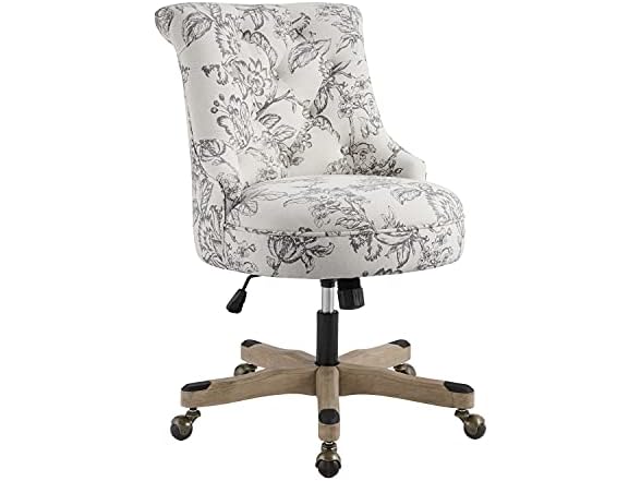 Linon Home Décor Leslie Floral Office Chair