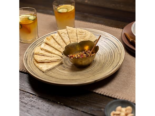 LEXA 4-Piece Handcrafted Bamboo Serving Set