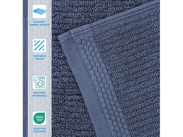 Superior 12PC Ultra Soft Quick Dry Medium Weight Small Towels