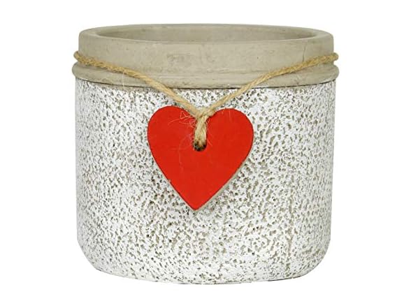 GROWSCAPE Heart Pot Planter Whitewash
