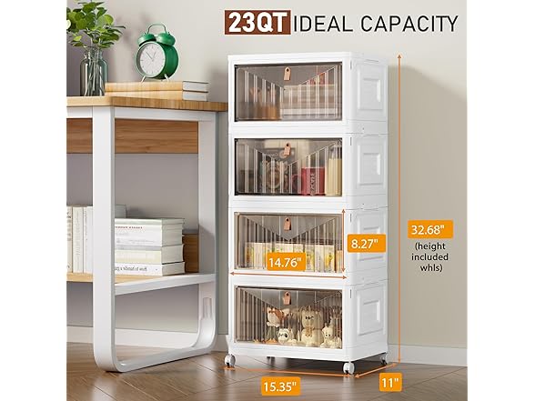 Wise Oannes 4 Tier Storage Bins with Lids