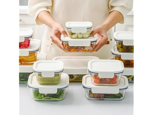 LocknLock Borosilicate Glass Food Storage Set