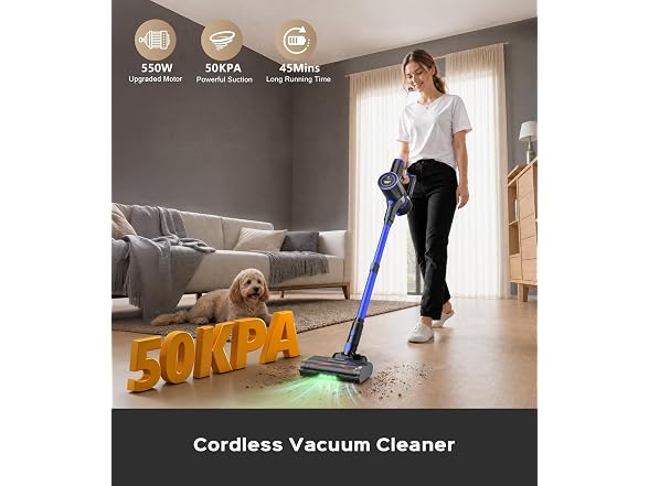 UKDMROX 550W Cordless Vacuum, Blue
