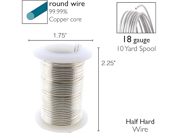 Lacquered Tarnish Resistant Silver CLR 18 GA-10YD