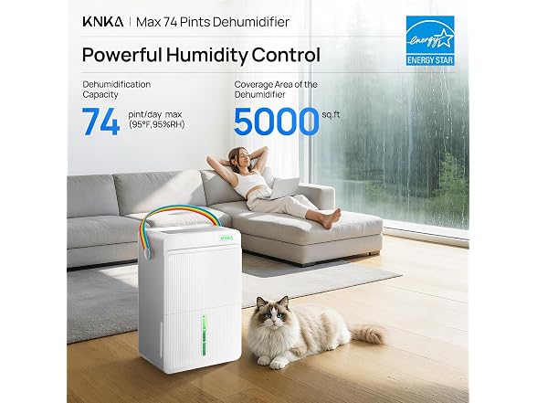 KNKA Energy Star 5000 Sq.Ft Dehumidifier