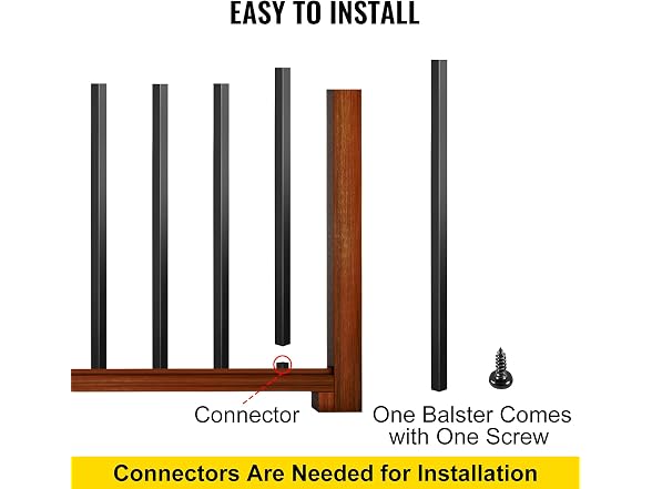 Deck Balusters, 101 Pack Metal Deck x0.8