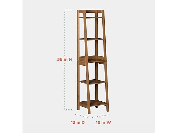 Zenna Home Bamboo Linen Tower with 5 Shelves