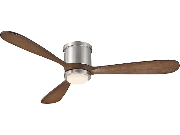 Parrot Uncle 52 Inch Flush Mount Solid Wood Ceiling Fan