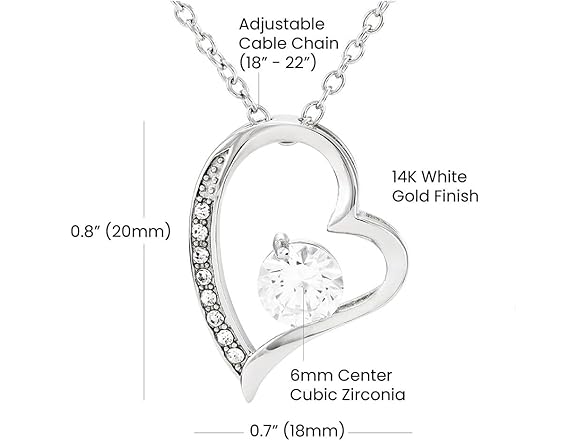 To My Wife Love Necklace 14k white gold