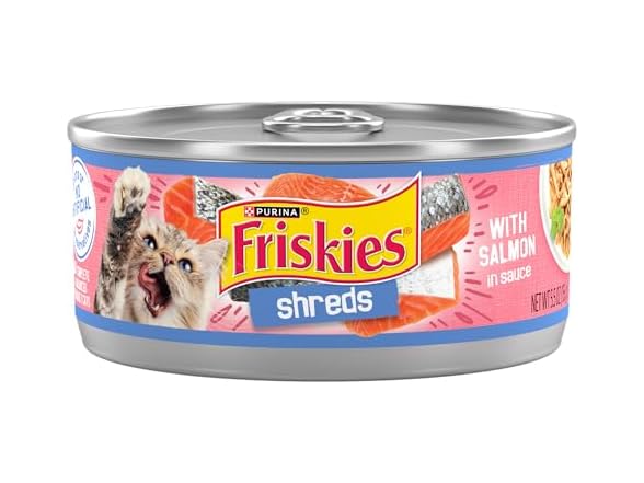 24PK Purina Friskies Shreds With Salmon in Sa