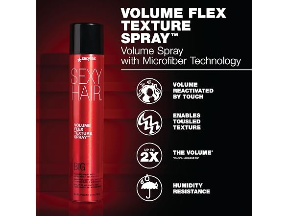 (2 Pack) Sexy Hair Volume Flex Texture Spray 5.8 oz