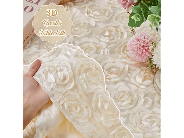 QueenDream 90 inch Round Tablecloth