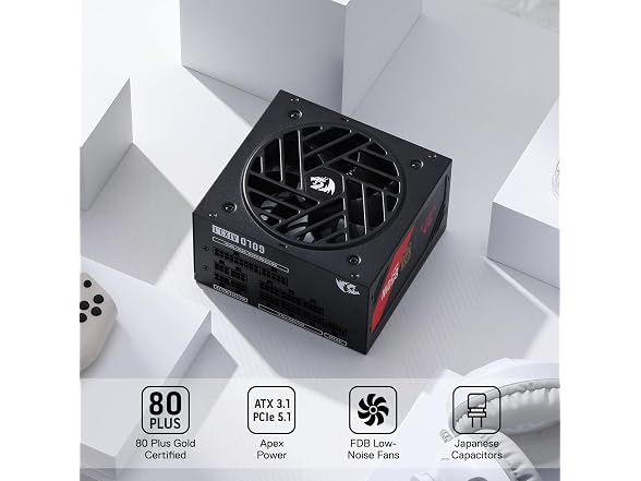 Redragon RED-PSU850-NBBK RGMS-850W PRO Power Supply,Bla