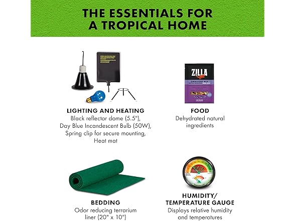 Zilla Tropical Habitat Accessory Kit, St
