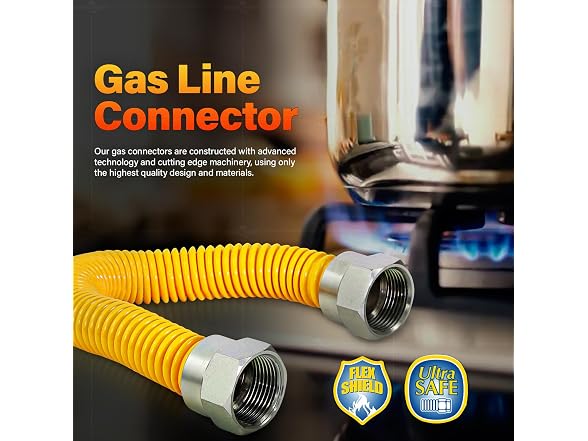 Flextron FTGC-YC14-36 34" Flexible Epoxy Gas Line Connector