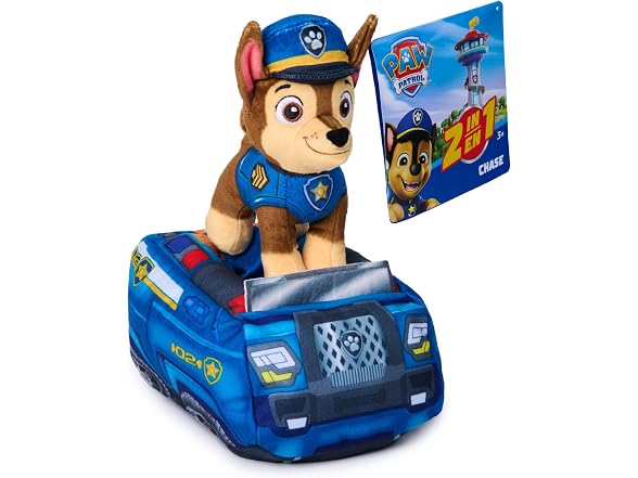 Paw Patrol Paw Patrol Chase 2-in-1 Vehicle Plush, 6