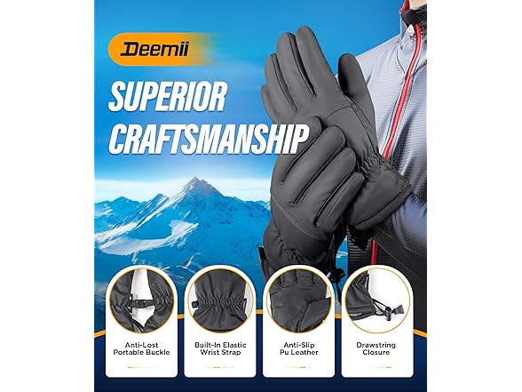 Deemii Winter Gloves with 3M Insulation