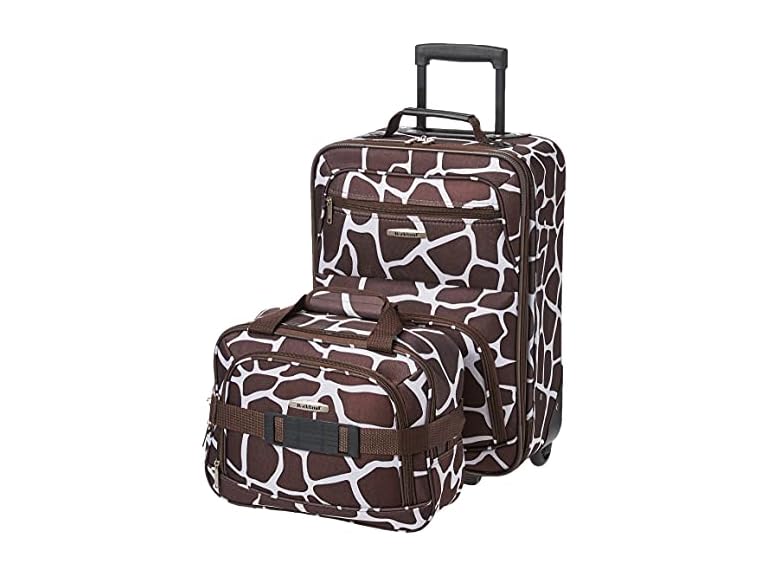 Rockland Fashion Softside Upright Luggage Set, Expandable, Giraffe, 2-Piece (14/19)