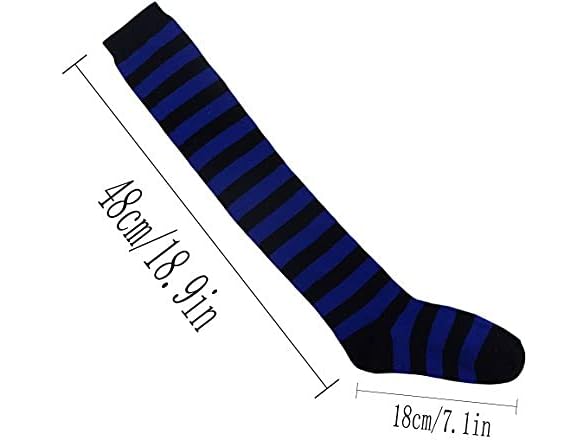 spomei Womens Thigh High Socks Striped