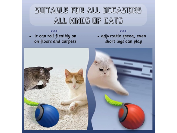 2-Pk Speedy Tail Interactive Cat Toy